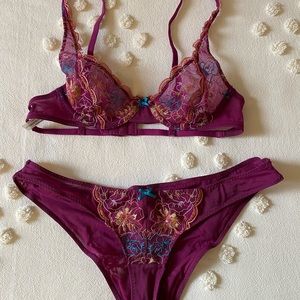 Free people NWOT SET she said lingerie set